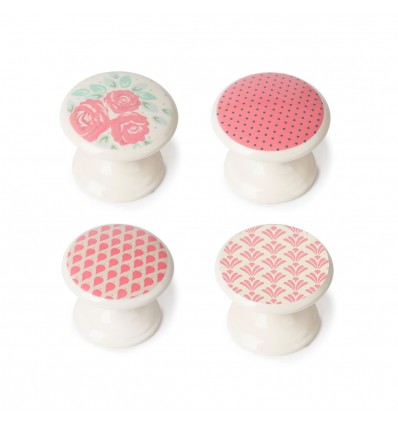 Pack de 4 pomos de estilo decorativo