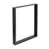 Industrial style square steel furniture leg 800 mm height in matt black finish